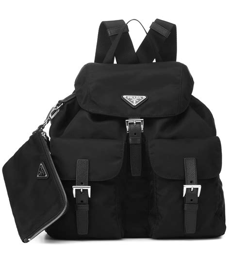 prada backpack nylon black|prada backpack nylon for women.